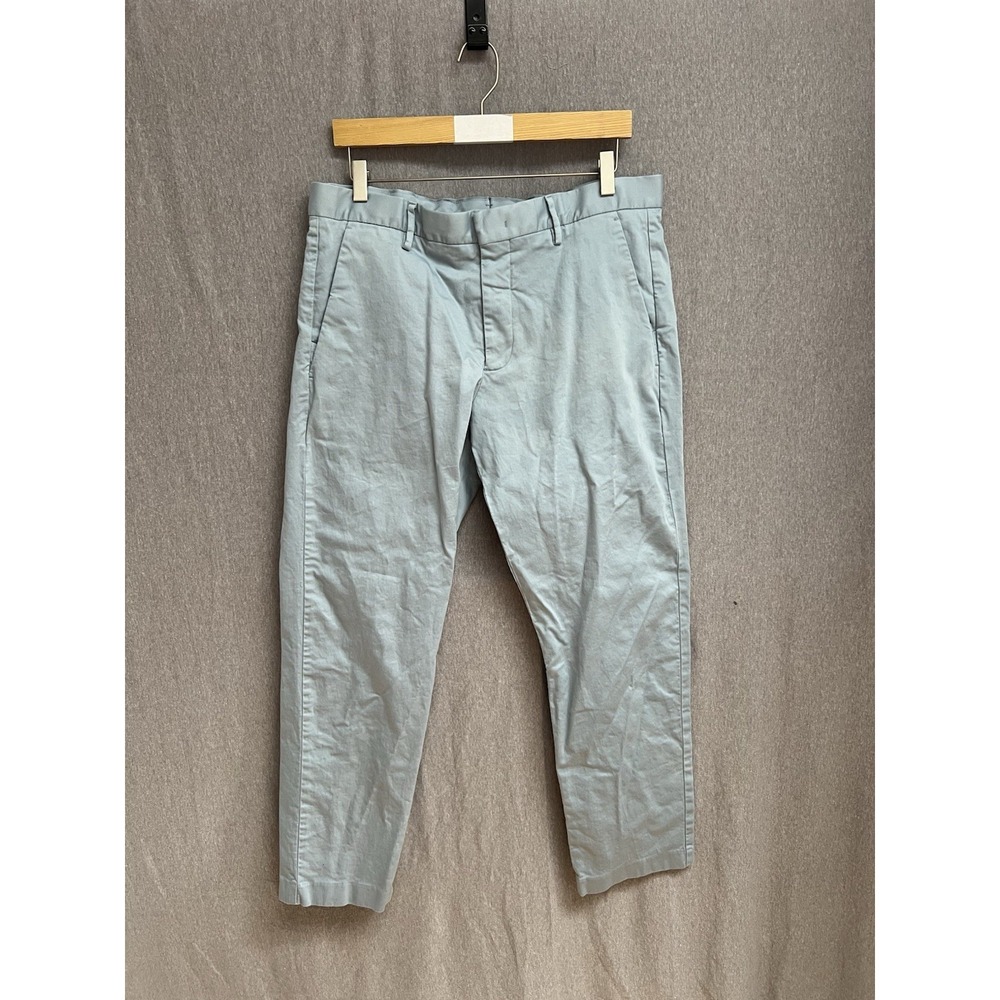 NN07 No Nationality 34x30 Teal Blue Theo Chino Pants Slim Stretch Cotton Mens